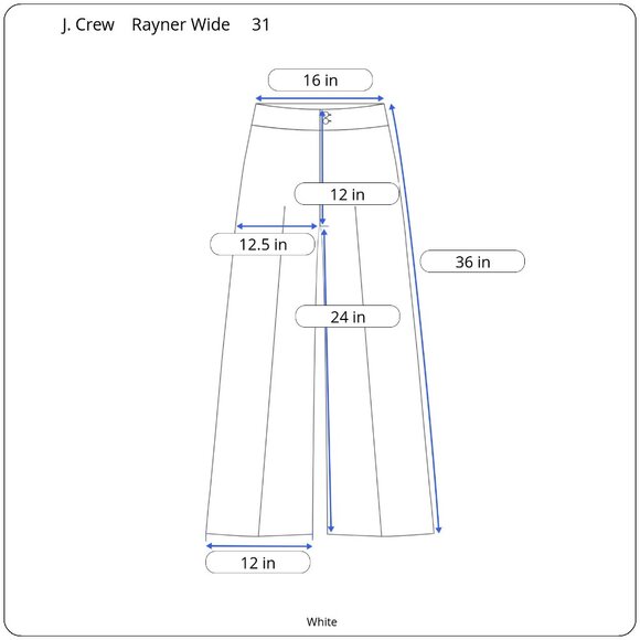J. Crew White Rayner Wide Leg Cropped Jeans Size 31 - Picture 8 of 8